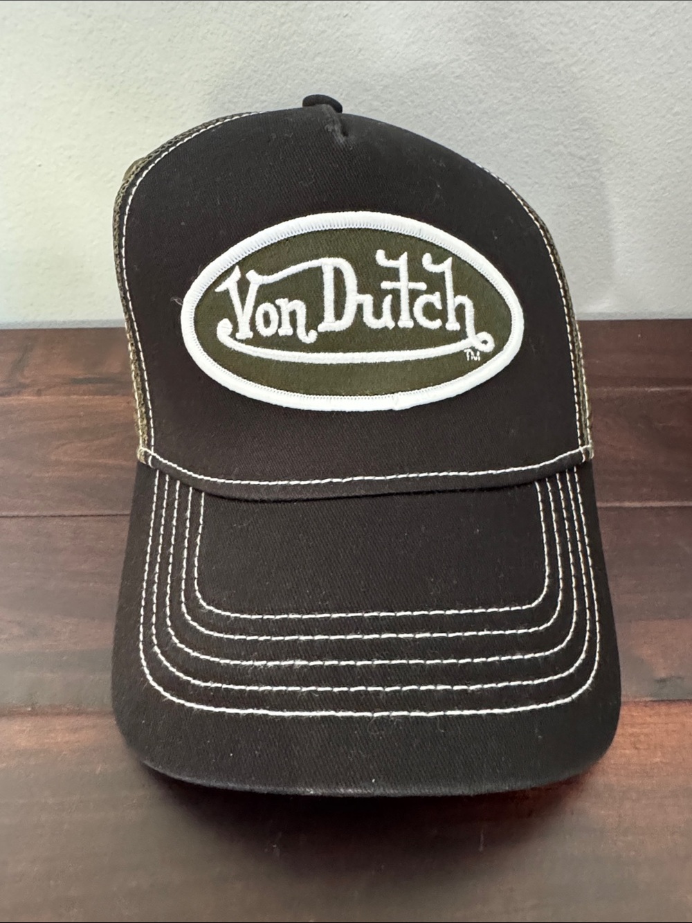 Von Dutch Black & Green with White & Green Logo Trucker Cap